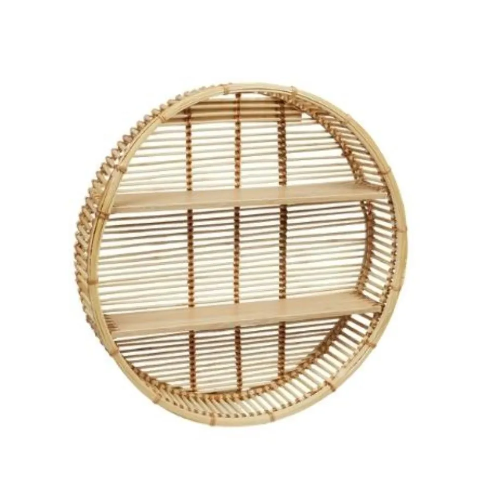 Round Bamboo Wall Shelf Private Label