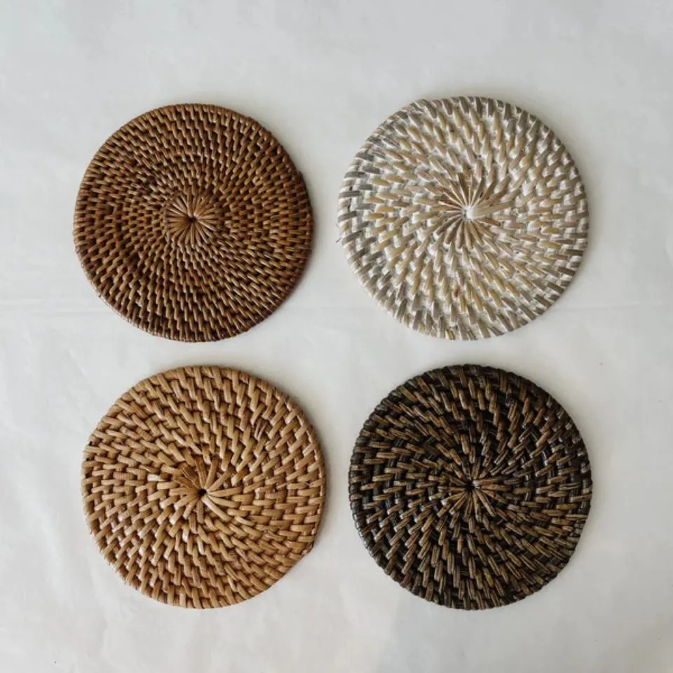 Round Rattan Coasters Custom