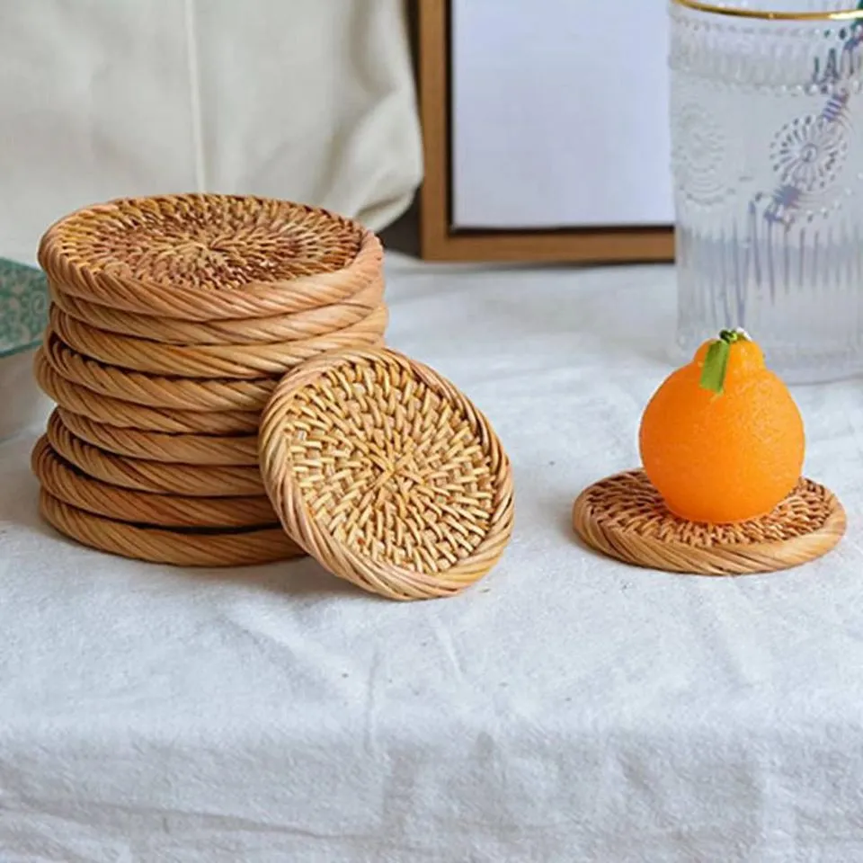 Round Rattan Coasters Hight Quality