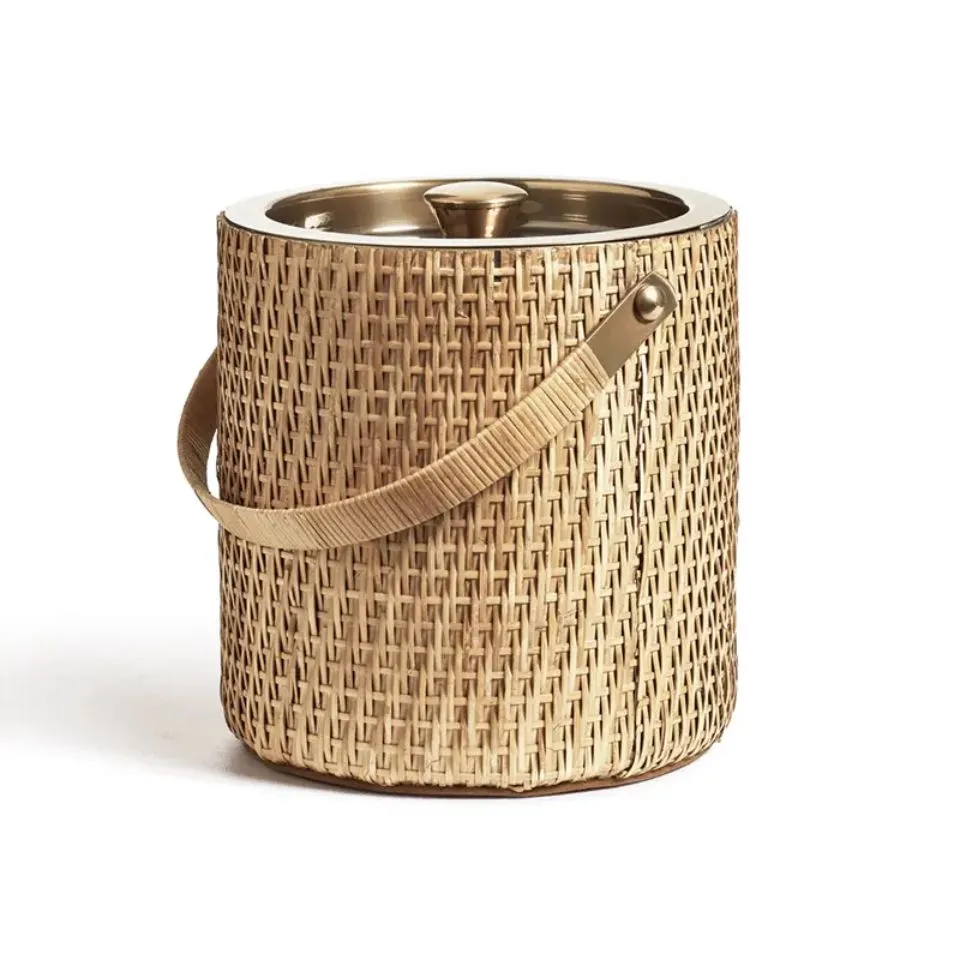 Round Rattan Ice Bucket Manufacturer