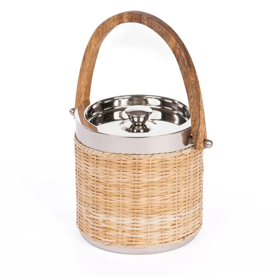 Round Rattan Ice Bucket OEM