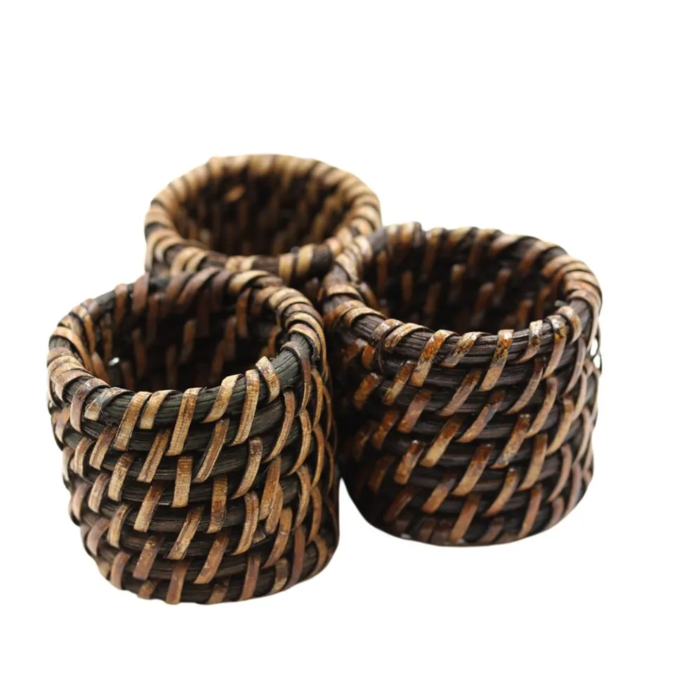 Round Rattan Napkin Rings Short Lead Time