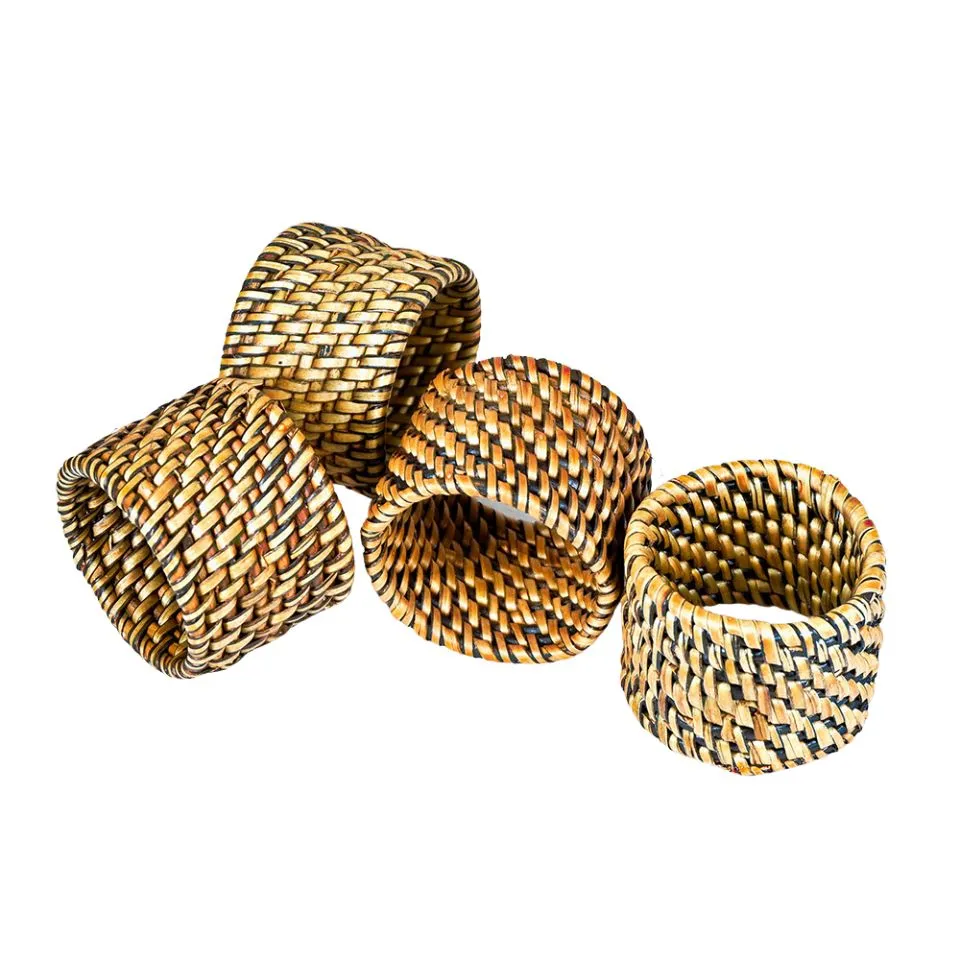 Round Rattan Napkin Rings OEM