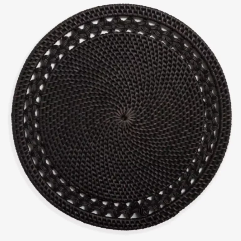 Patterned Round Rattan Placemats Vietnam