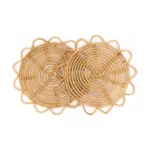 Patterned Round Rattan Placemats Low Moq