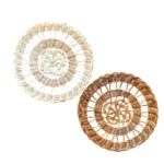 Patterned Round Rattan Placemats Short Lead Time