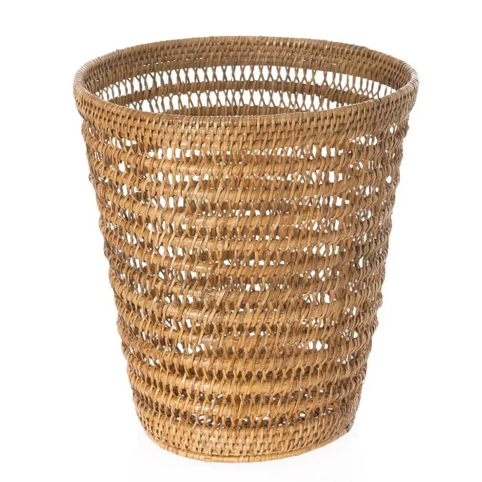 Round Rattan Trash Basket Manufacturer