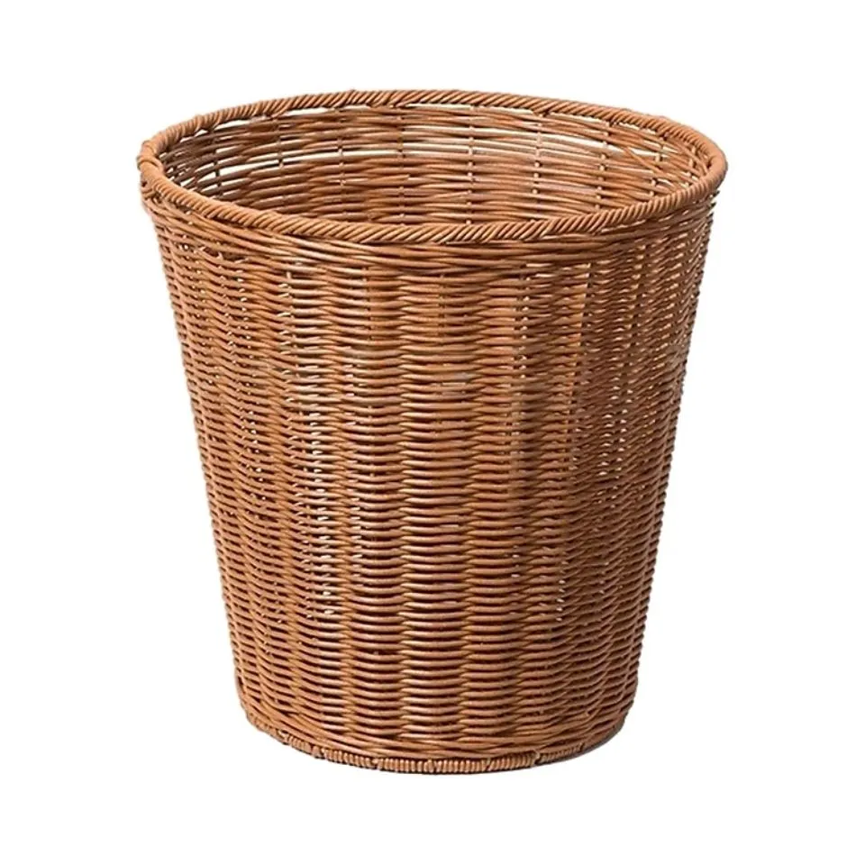 Round Rattan Trash Basket Supplier