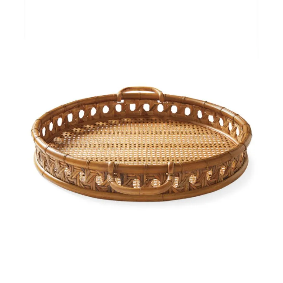 Round Rattan Wicker Serving Trays Short Lead Time