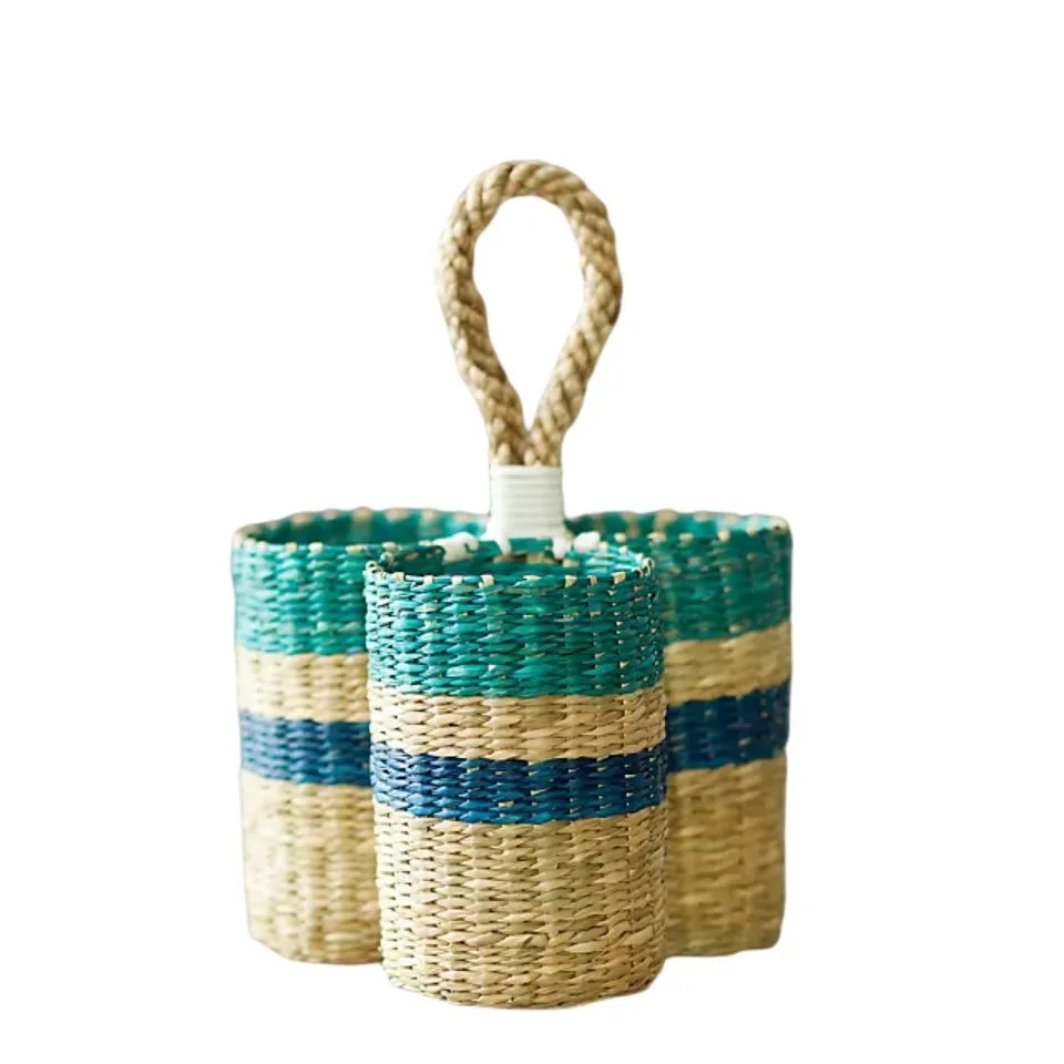 Round Seagrass Flatware Caddy Manufacturer