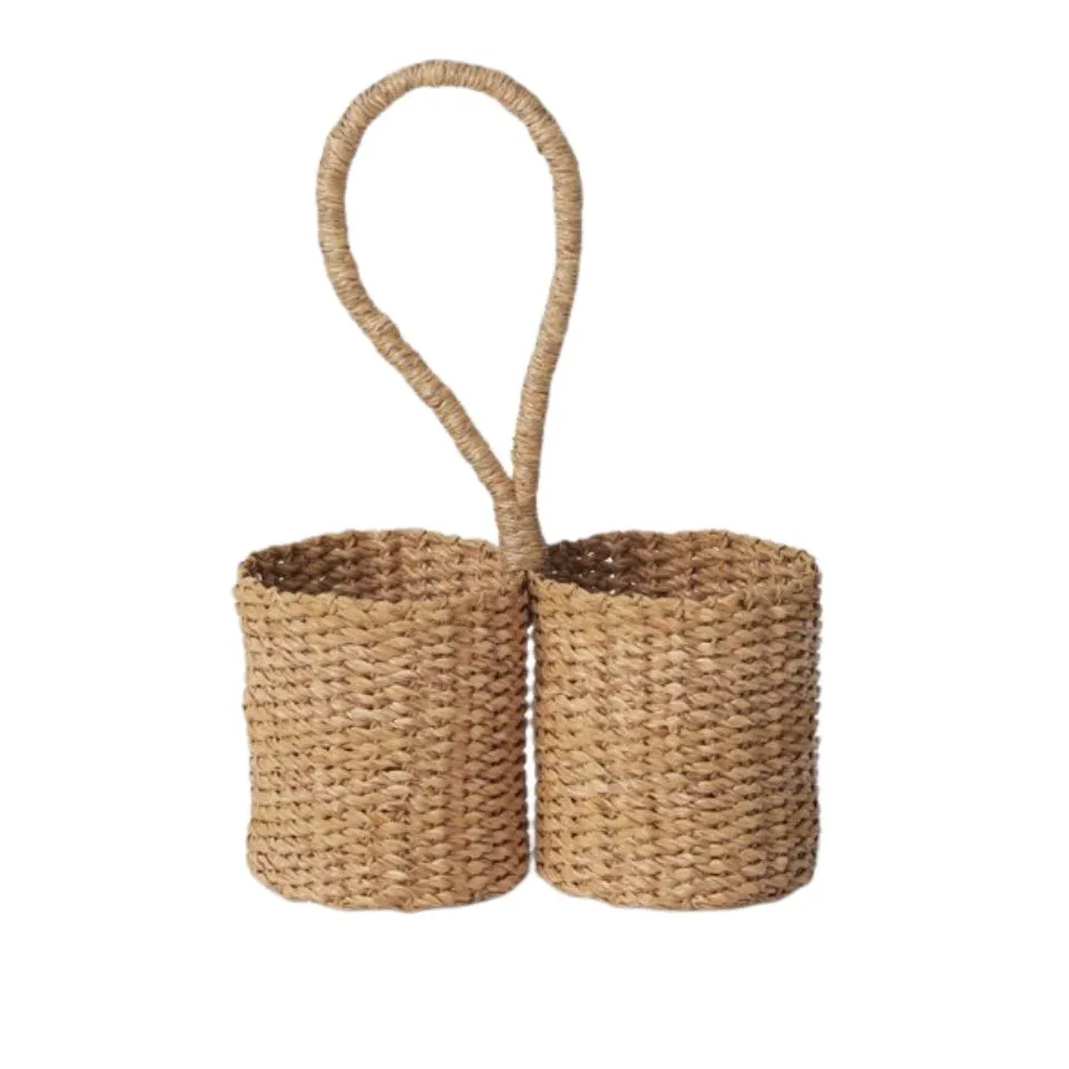 Round Seagrass Flatware Caddy Wholesaler