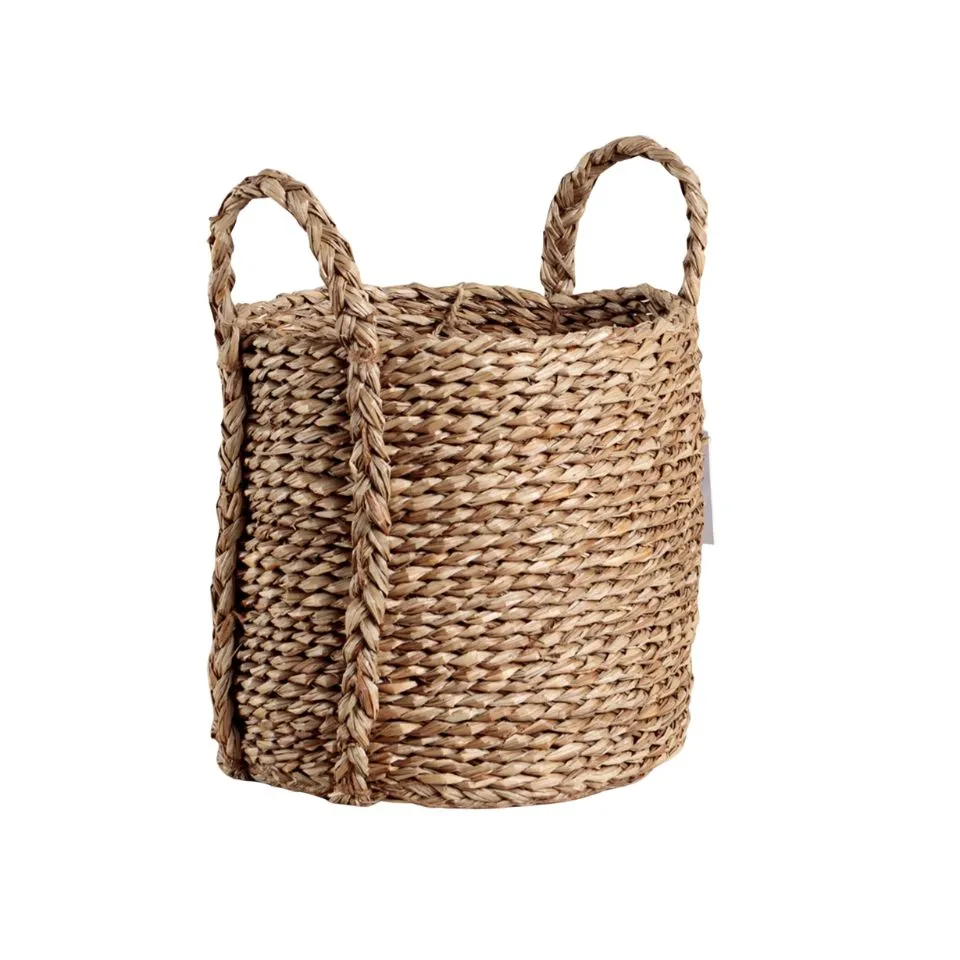 Round Seagrass Storage Basket with Handles Vietnam