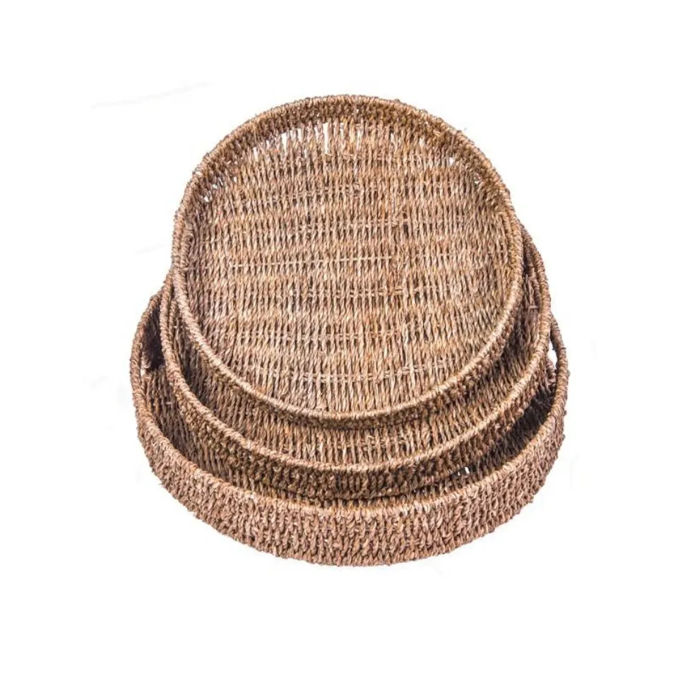 Round Seagrass Tray Low Moq