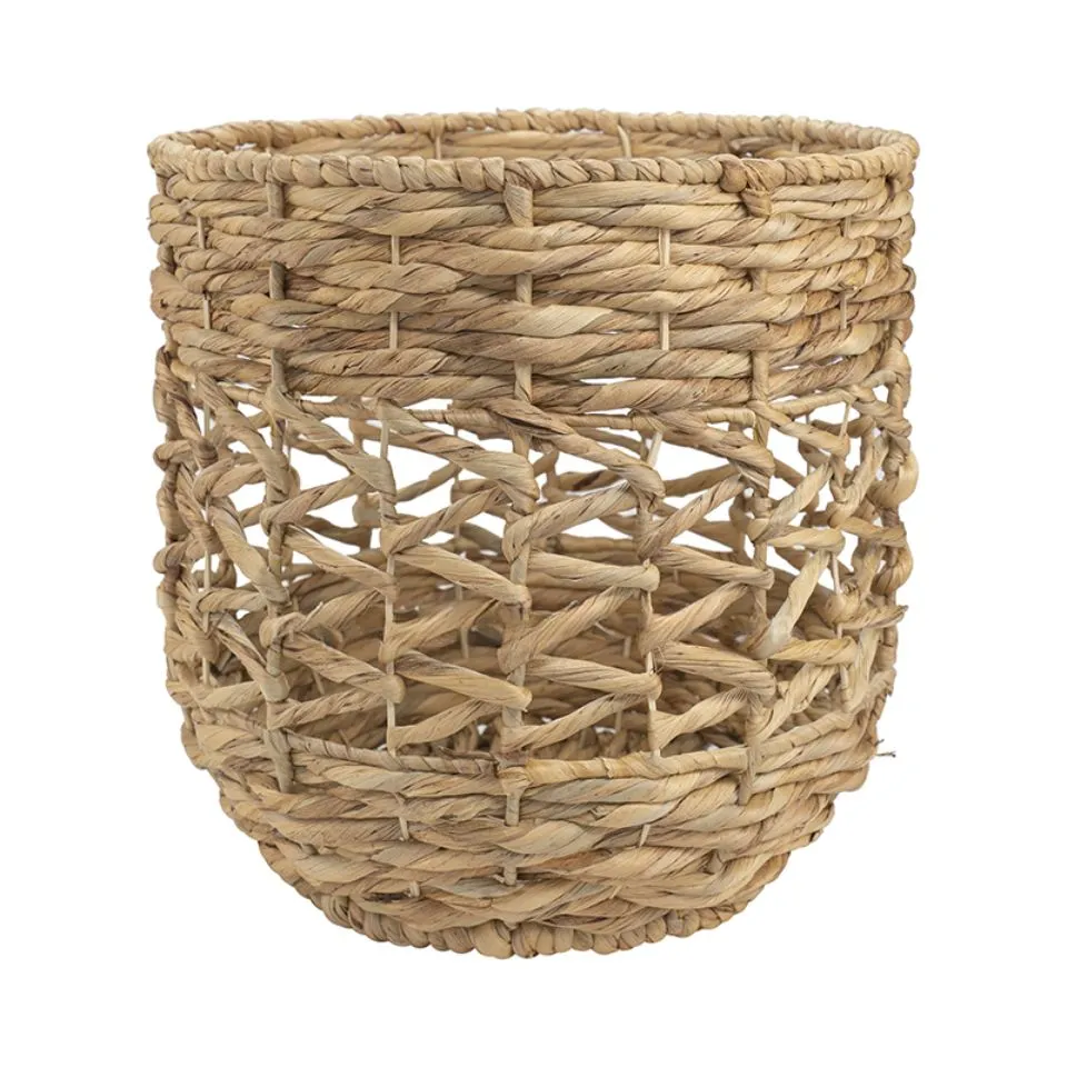 Round Water Hyacinth Basket Private Label