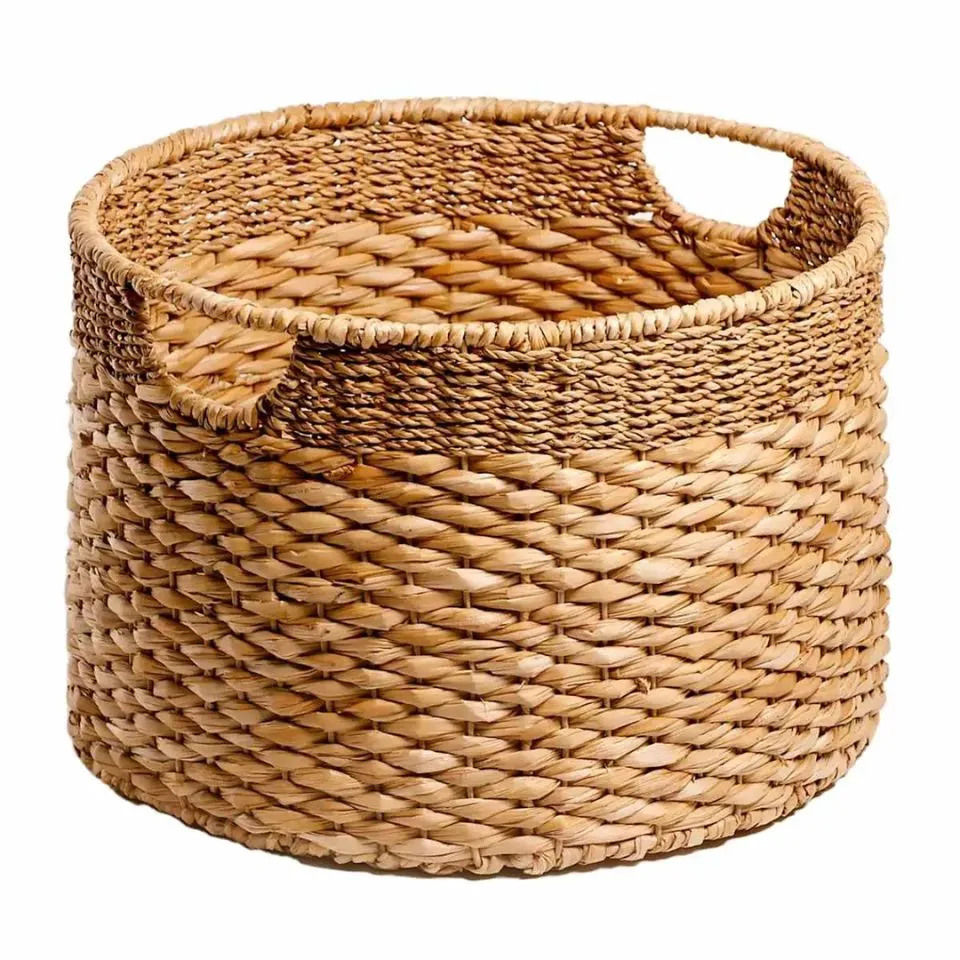 Round Water Hyacinth Basket Custom