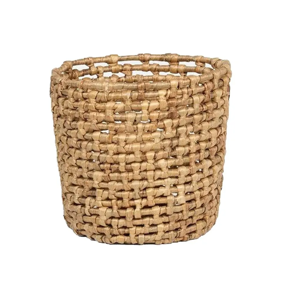 Round Water Hyacinth Basket Hight Quality