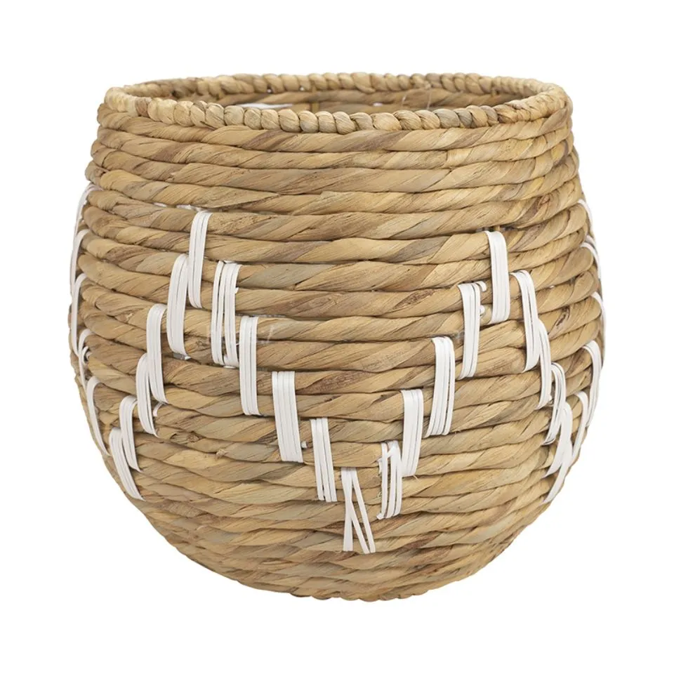 Round Water Hyacinth Basket Short Lead Time