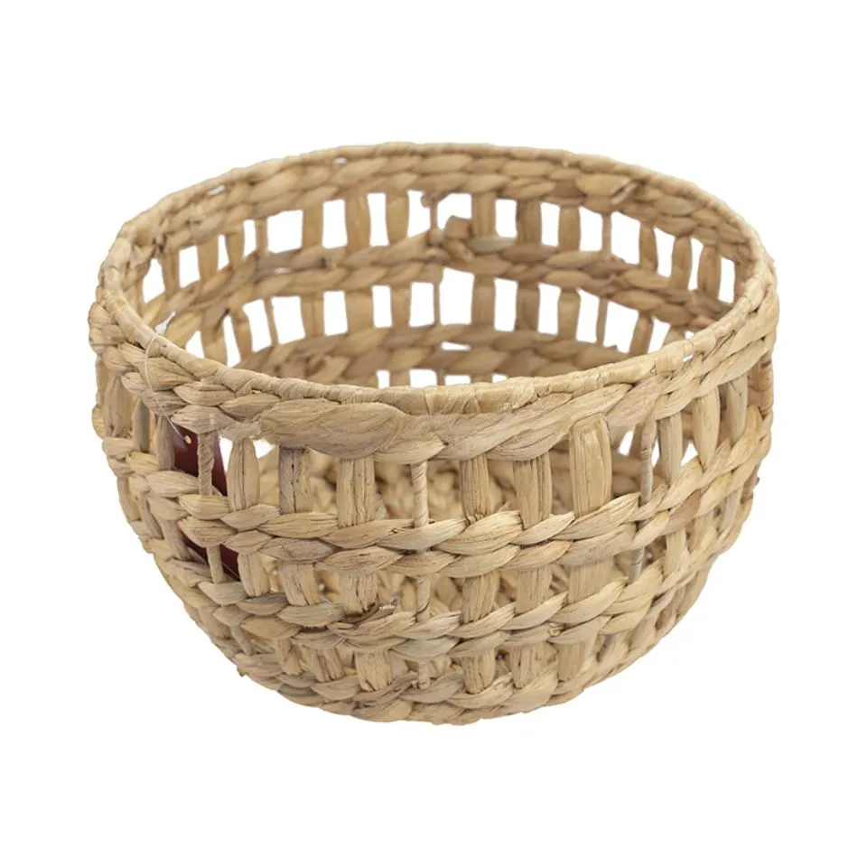 Round Water Hyacinth Basket Handicraft