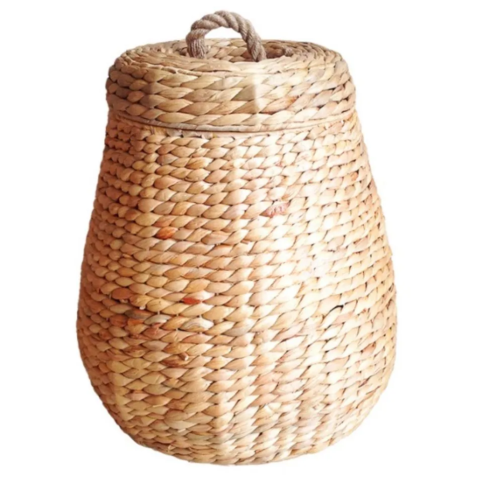 Round Water Hyacinth Hamper Short Lead Time