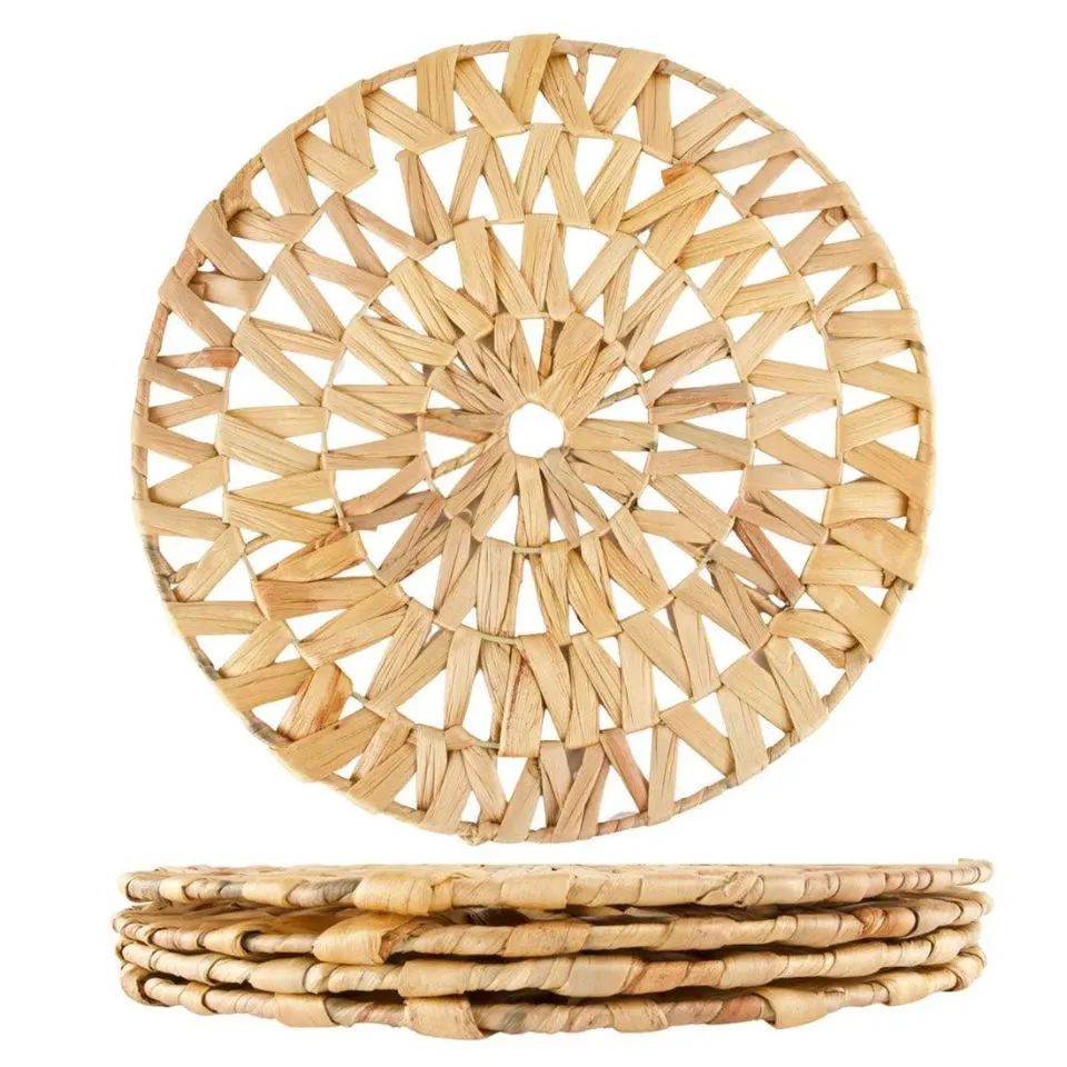 Round Water Hyacinth Placemats Private Label