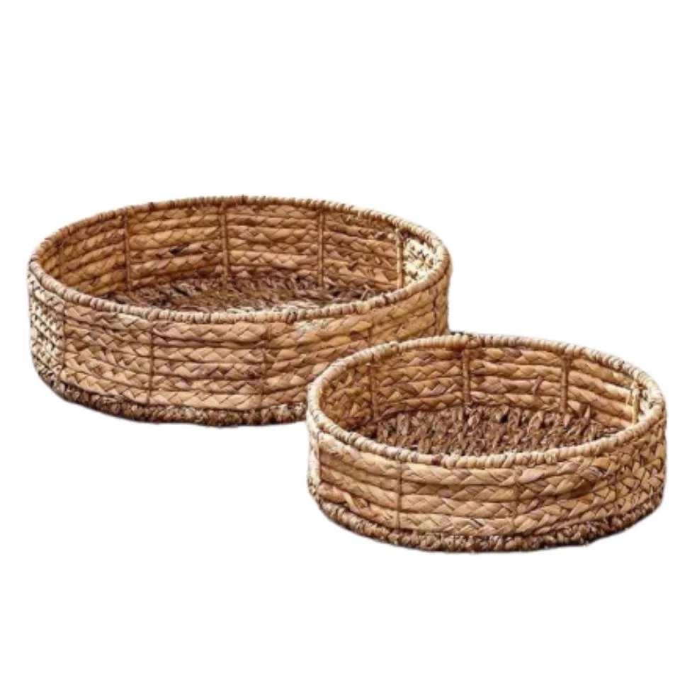 Round Water Hyacinth Serving Tray Wholesaler