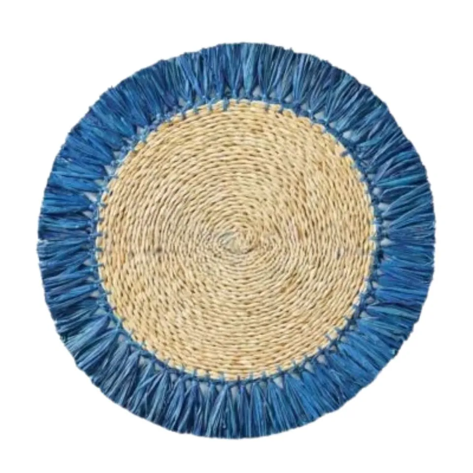 Round Woven Seagrass Placemats Handicraft