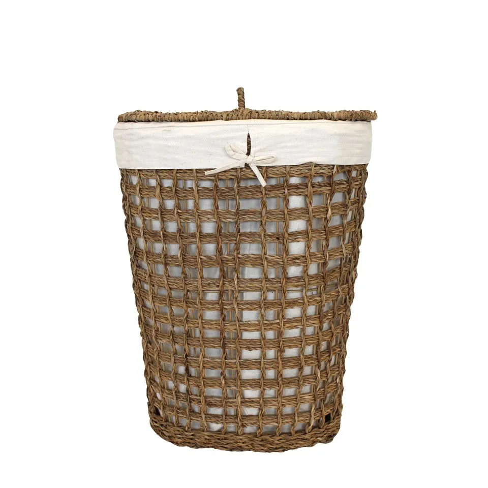 Seagrass Laundry Baskets with Lid Vietnam