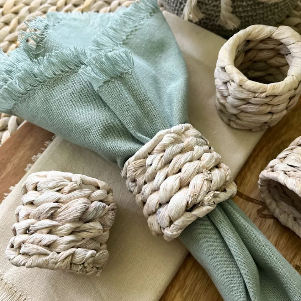 Seagrass Napkin Rings Private Label