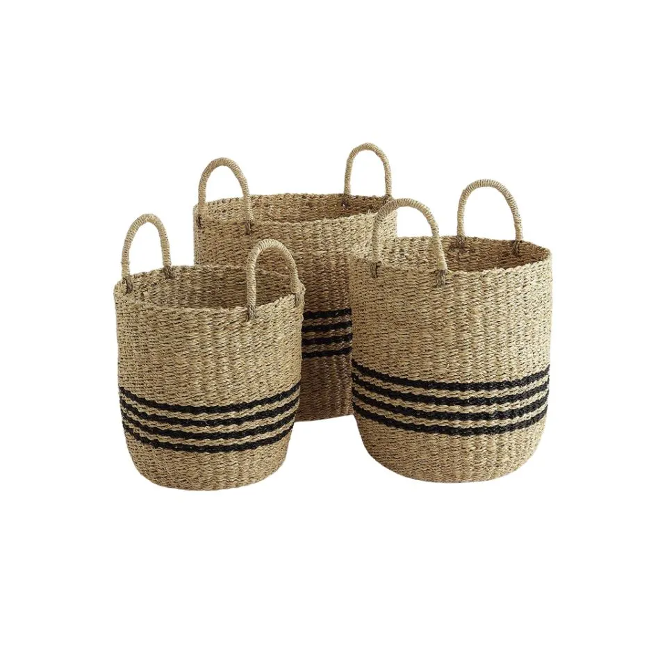 Seagrass Planter with Handles Handicraft