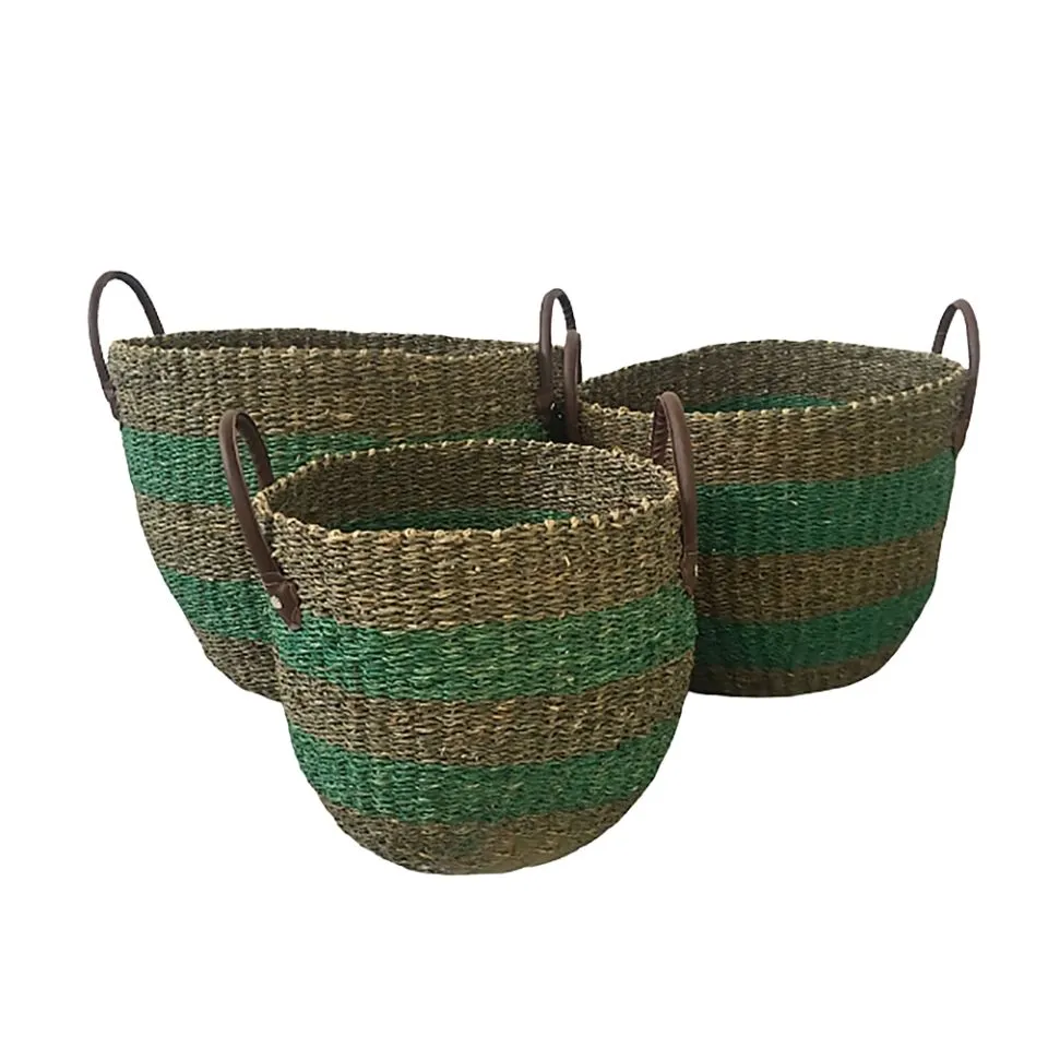 Seagrass Storage Basket Set Short Lead Time