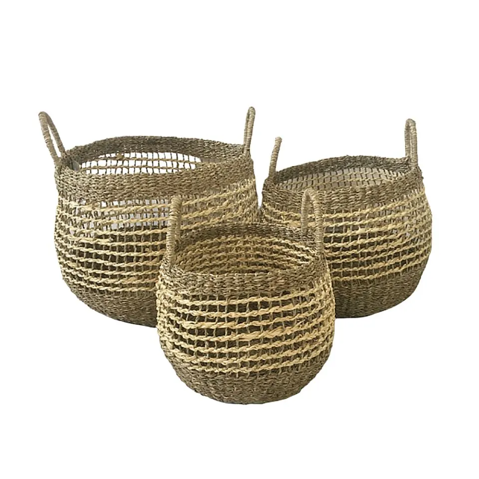 Seagrass Storage Basket Set Handicraft