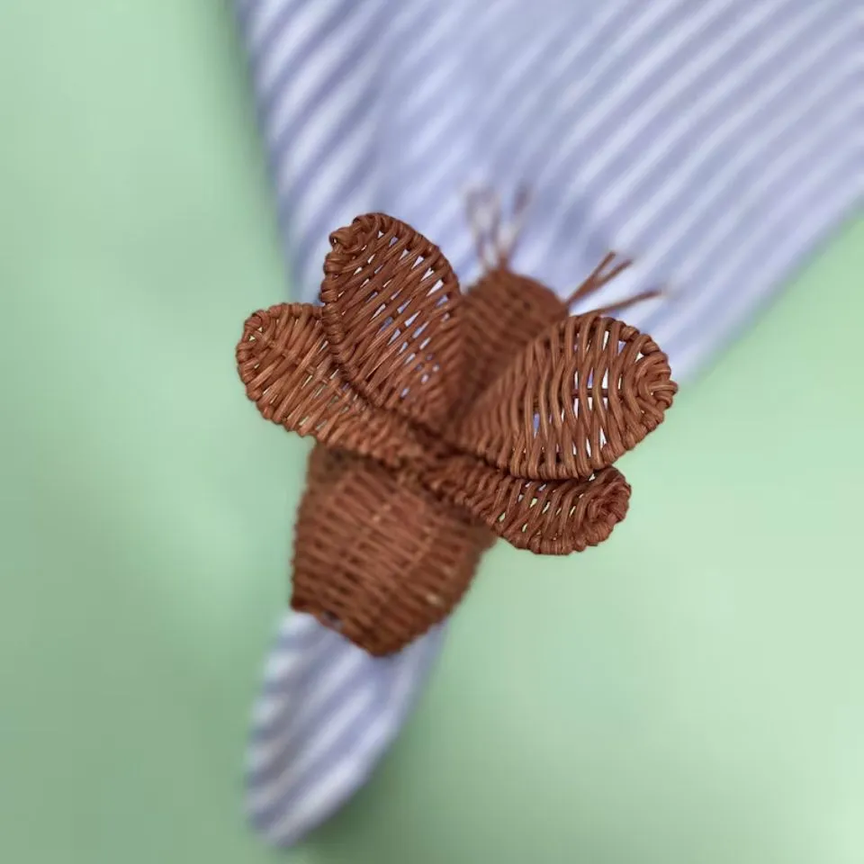 Shaped Rattan Napkin Rings Hight Quality