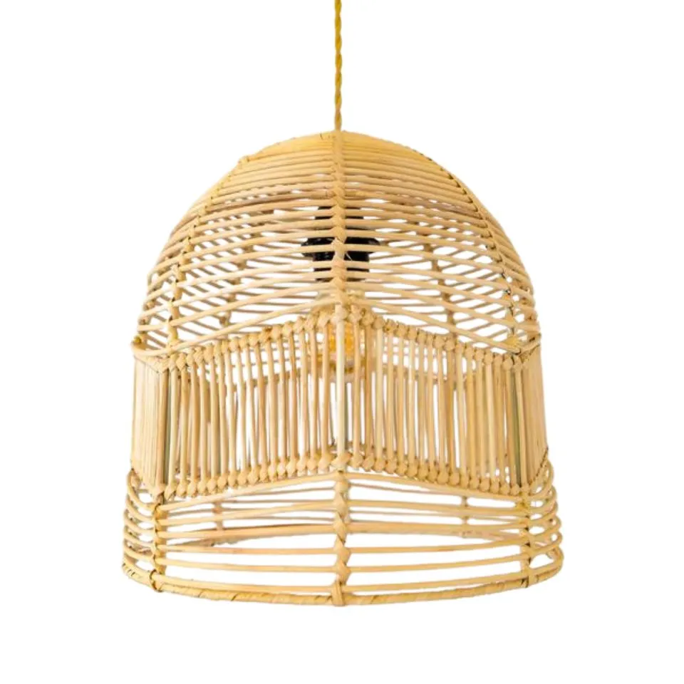 Small Dome Shaped Rattan Lampshade Handicraft