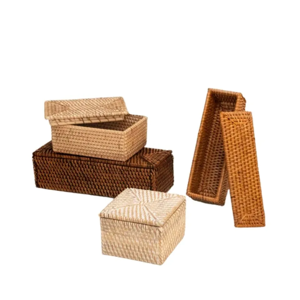 Small Rattan Storage Baskets Handicraft