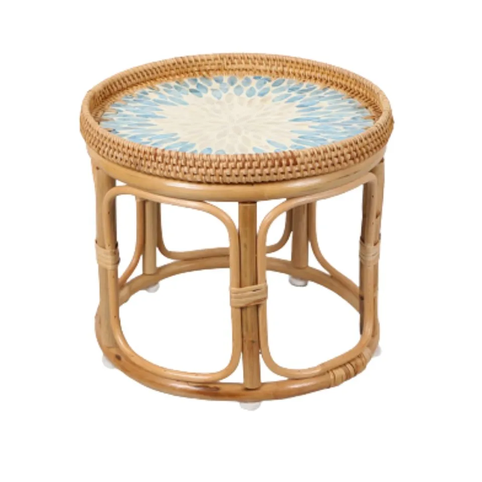 Small Round Rattan Coffee Table Low Moq