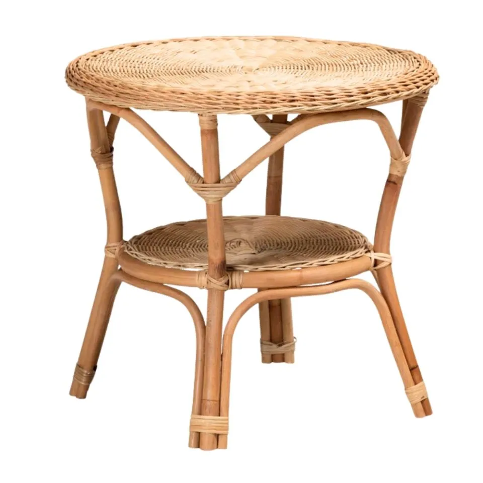 Small Round Rattan Coffee Table Private Label