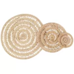 Handwoven Spiral Rattan Placemats Low Moq