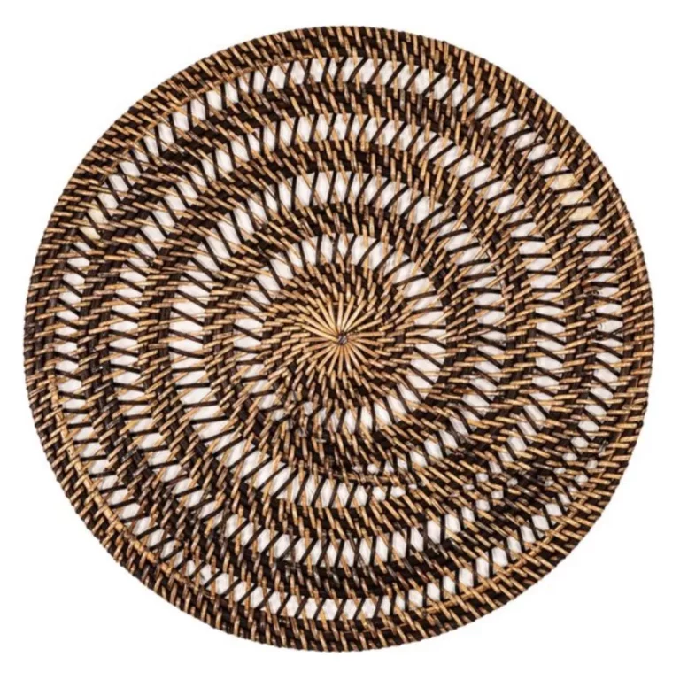 Handwoven Spiral Rattan Placemats Handicraft