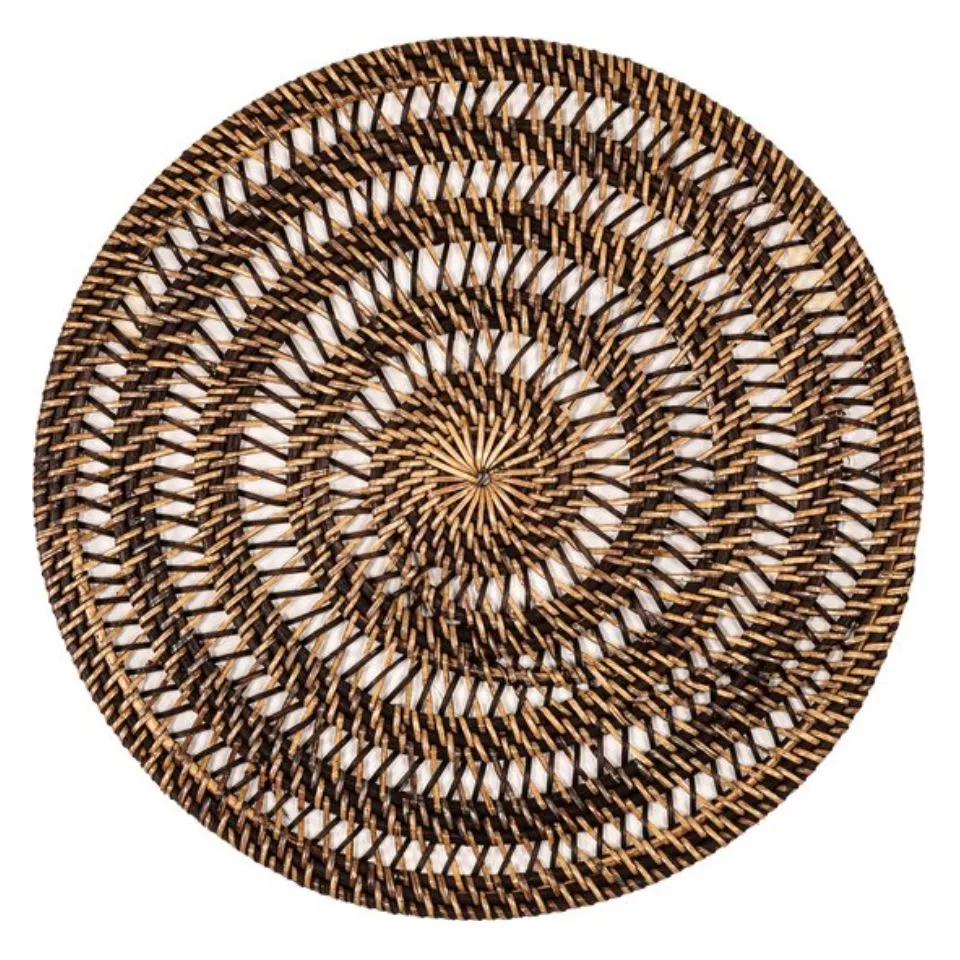 Handwoven Spiral Rattan Placemats Handicraft