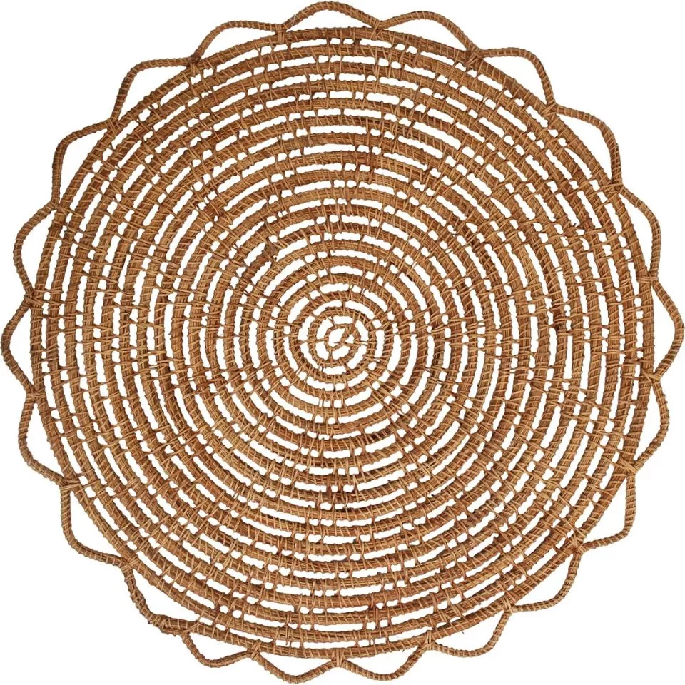 Handwoven Spiral Rattan Placemats Wholesaler