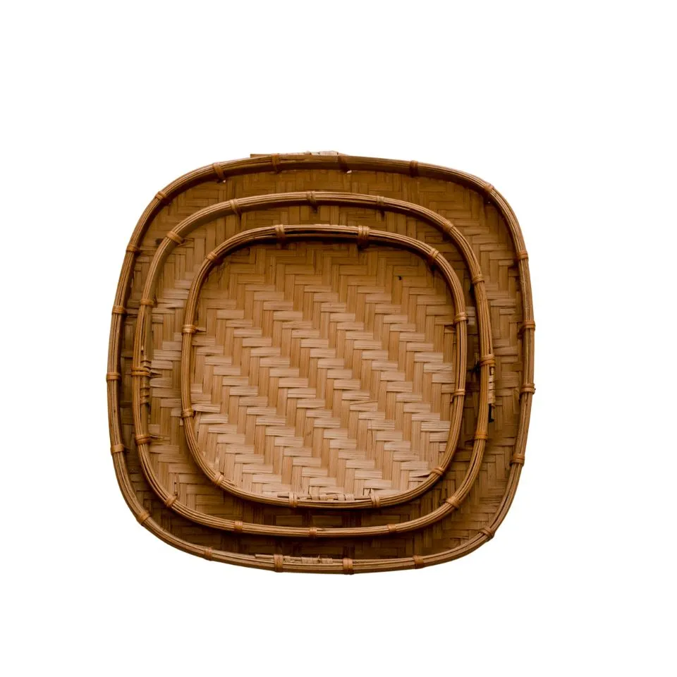 Square Bamboo Serving Tray Private Label