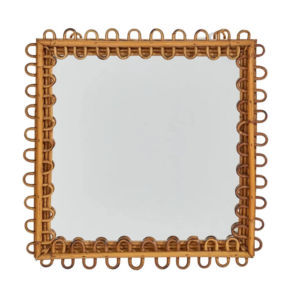 Square Rattan Mirror Low Moq