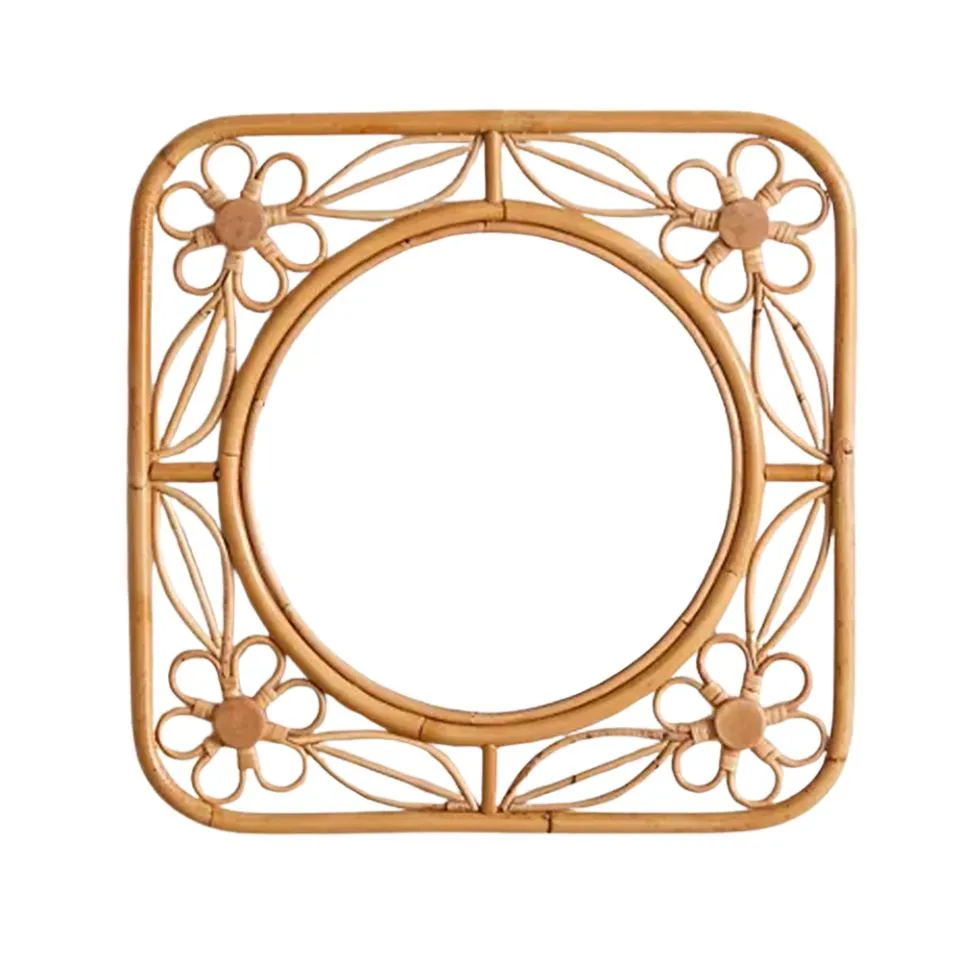 Square Rattan Mirror Short Lead Time