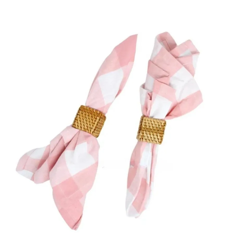 Square Rattan Napkin Rings Manufacturer