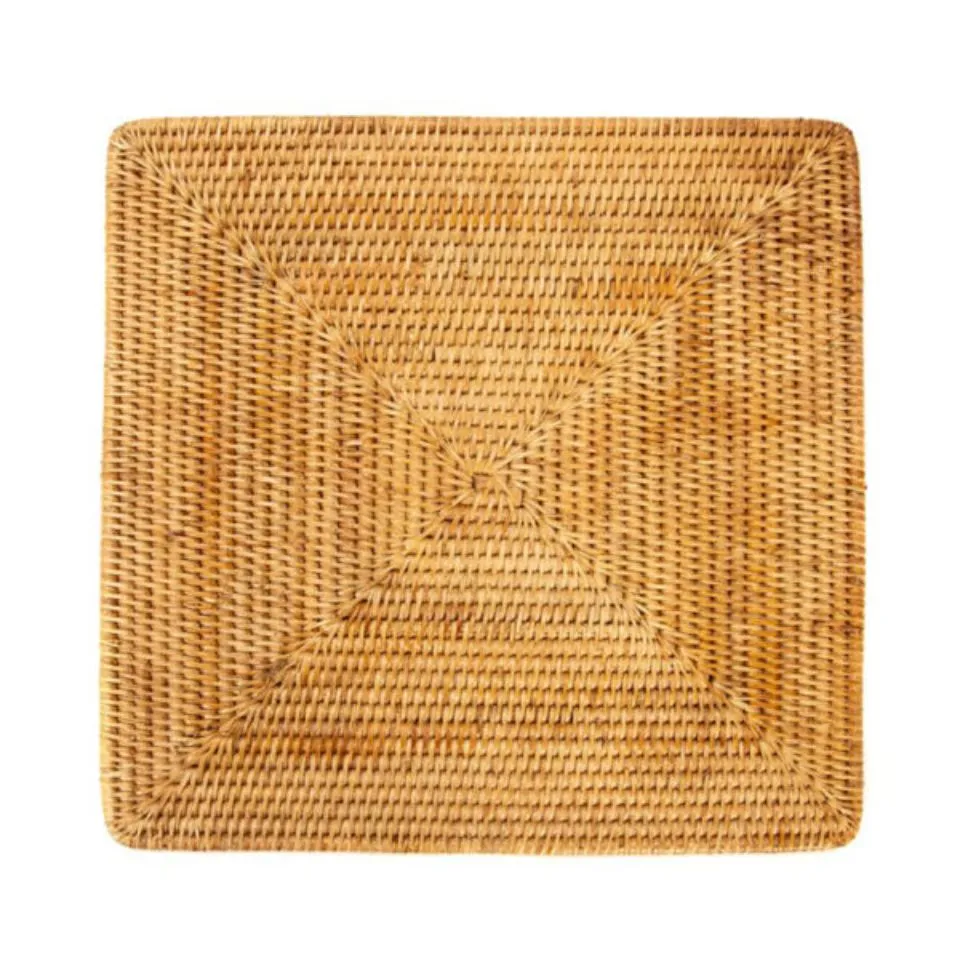 Square Rattan Placemats Handicraft