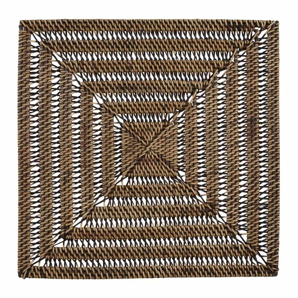Square Rattan Placemats Private Label