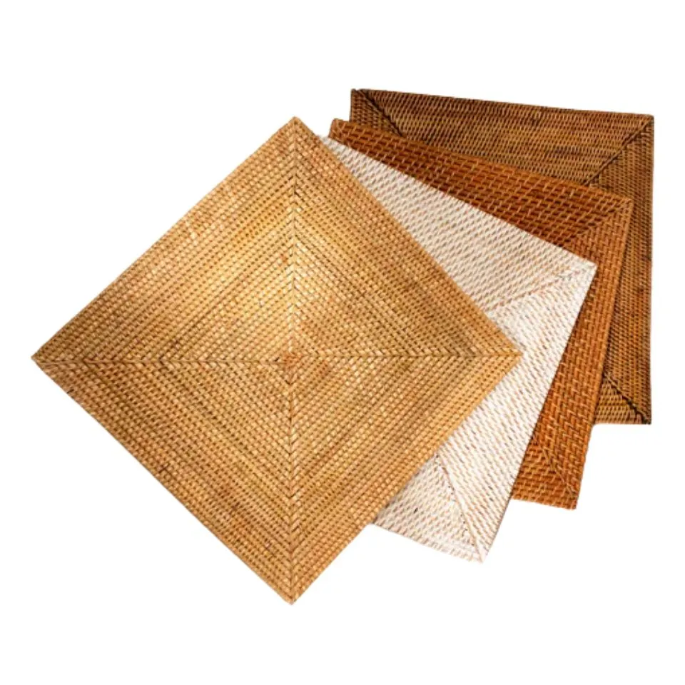 Square Rattan Placemats Hight Quality