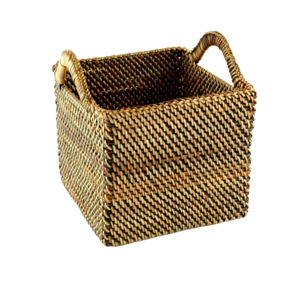 Square Rattan Storage Basket Short Lead Time