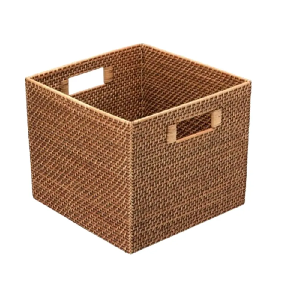 Square Rattan Storage Basket Manufacturer