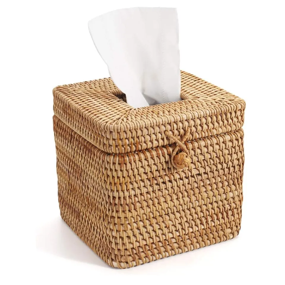 Square Rattan Tissue Napkin Box Manufacturer